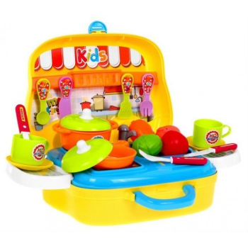 Przenośna kuchnia Food Truck dla dzieci 3+ Walizka z kółkami + Akcesoria